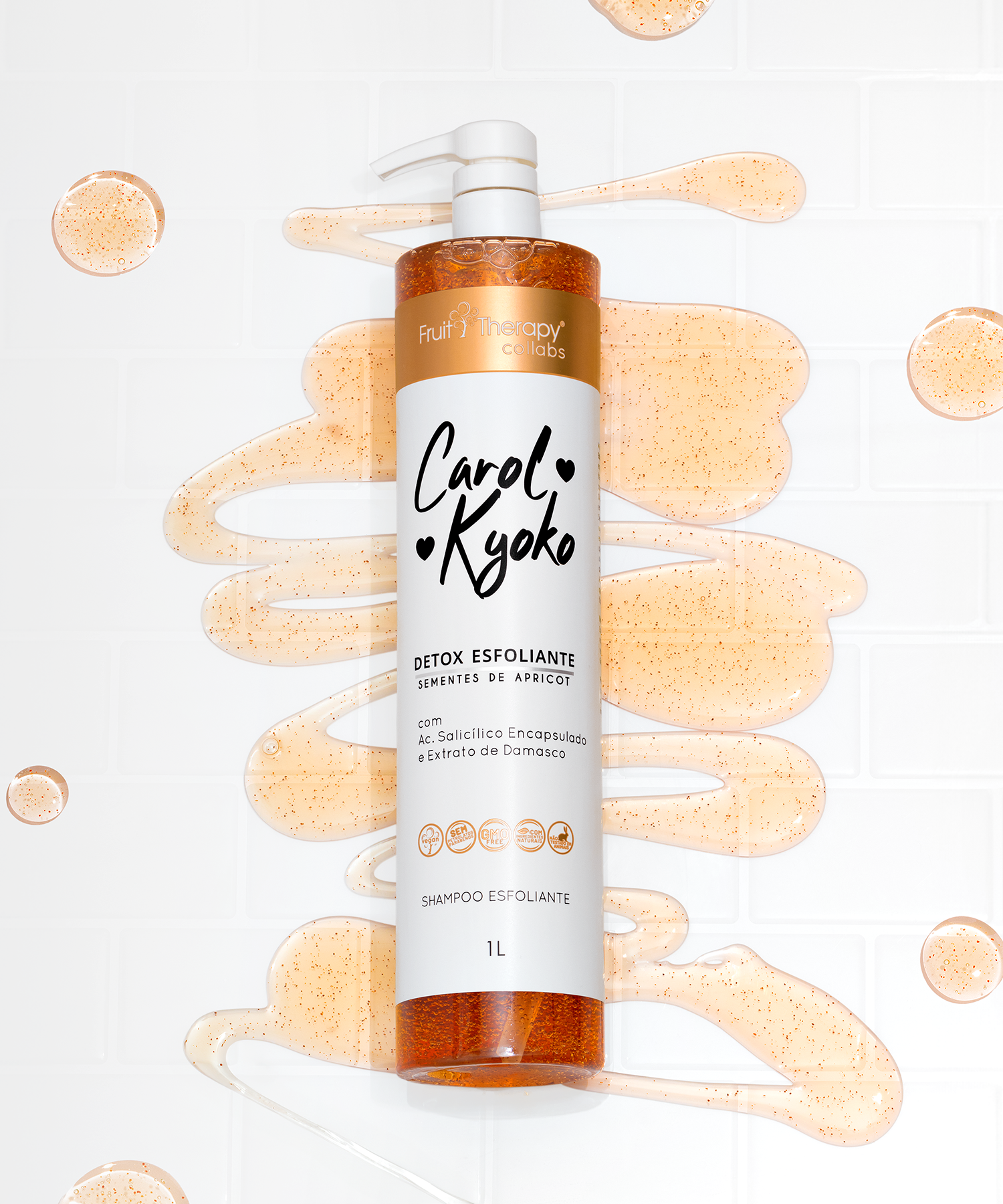 1 Litro Shampoo Detox Esfoliante - Carol kyoko + Left Cosméticos