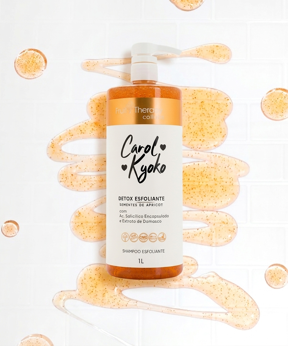 1 Litro Shampoo Detox Esfoliante - Carol kyoko + Left Cosméticos