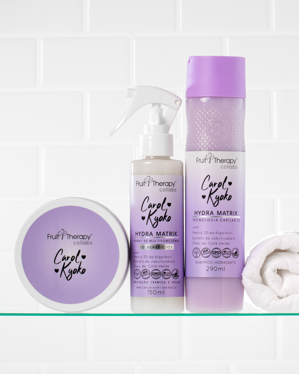 Kit Hydra Matrix com 3 itens Carol Kyoko + Left Cosméticos