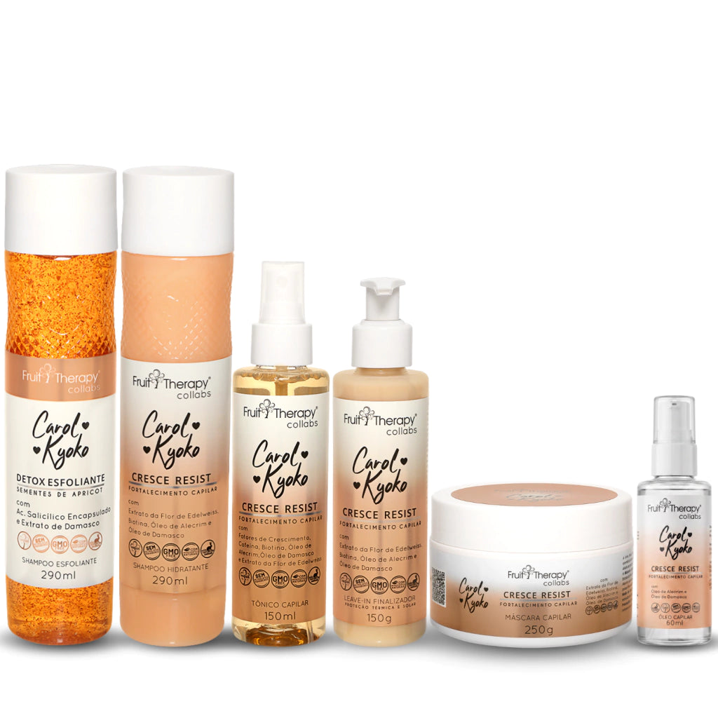 Kit Cresce Resist com 6 itens Carol Kyoko + Left Cosméticos