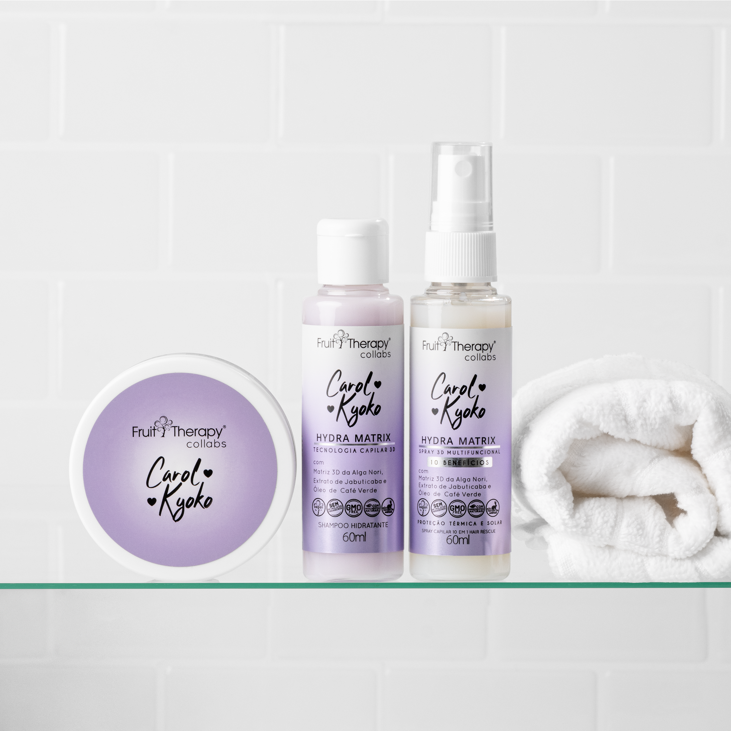 Mini Kit Hydra Matrix com 3 itens Carol Kyoko + Left Cosméticos