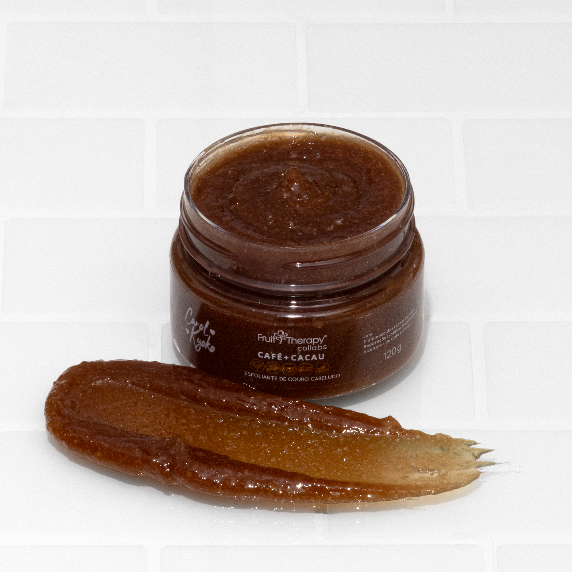 Esfoliante de Couro Cabeludo Café + Cacau Carol Kyoko + Left Cosméticos