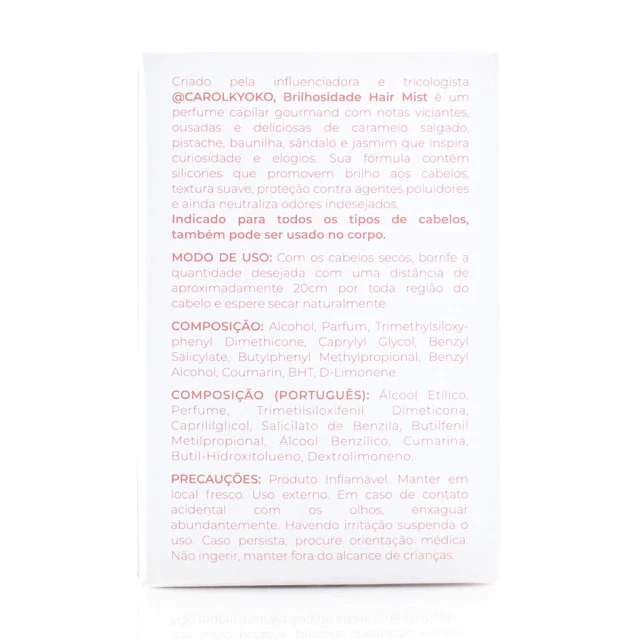Brilhosidade Hair Mist (Perfume Capilar) 25ml - Vencimento: dez/2026